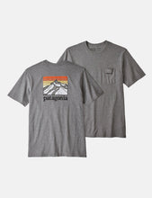 Load image into Gallery viewer, Patagonia Line Ridge Logo Pocket Responsibili-Tee T-Shirt - Gravel Heather Grey