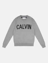 Load image into Gallery viewer, Calvin Klein Calvin Crew Neck Sweatshirt- Grey Heather/Black
