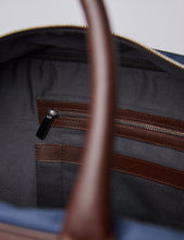 Load image into Gallery viewer, Sandqvist Mattias Weekend Bag - Navy Blue/Brown
